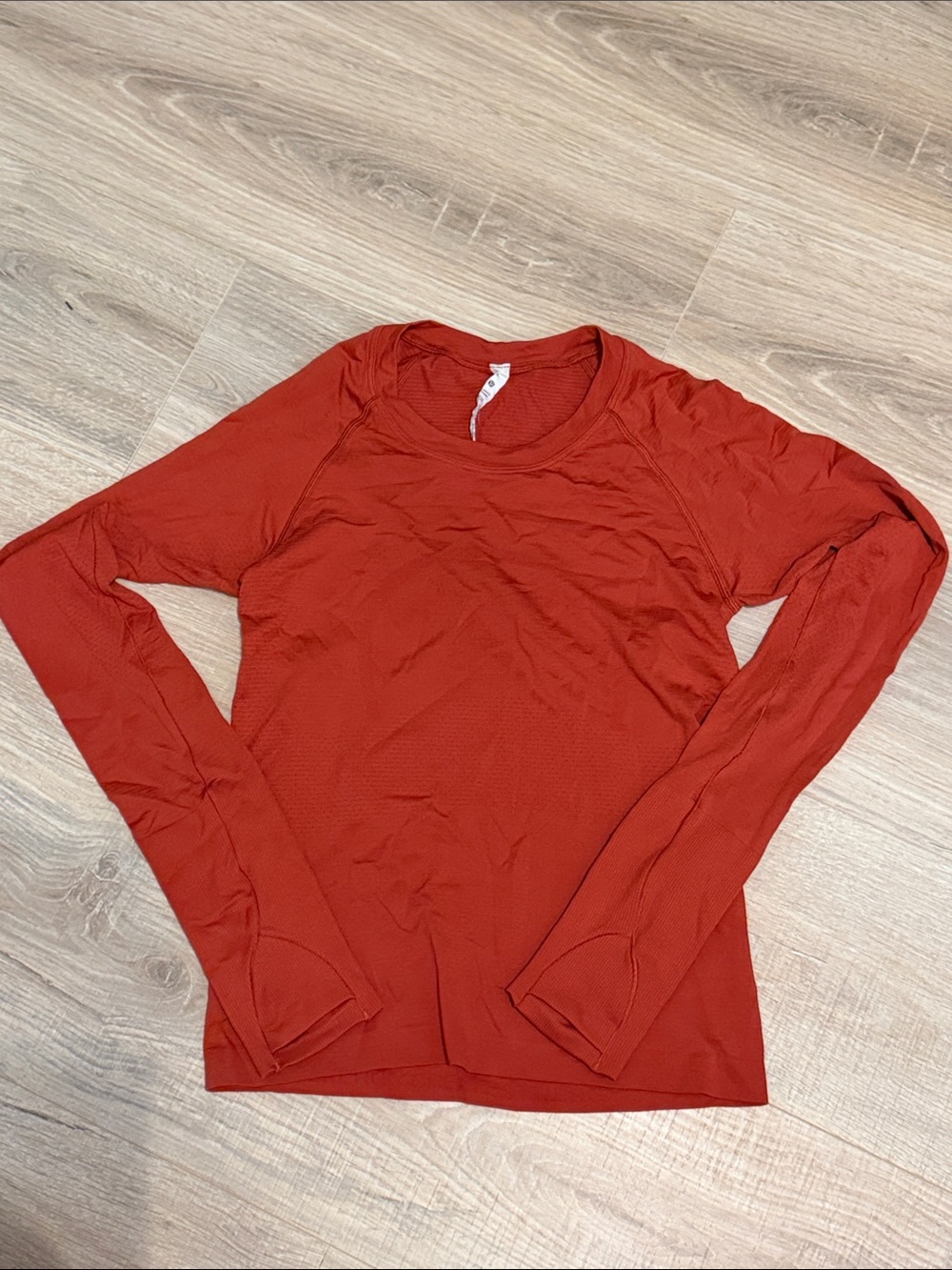 lululemon athletica Long Sleeve Crew Top - Rust